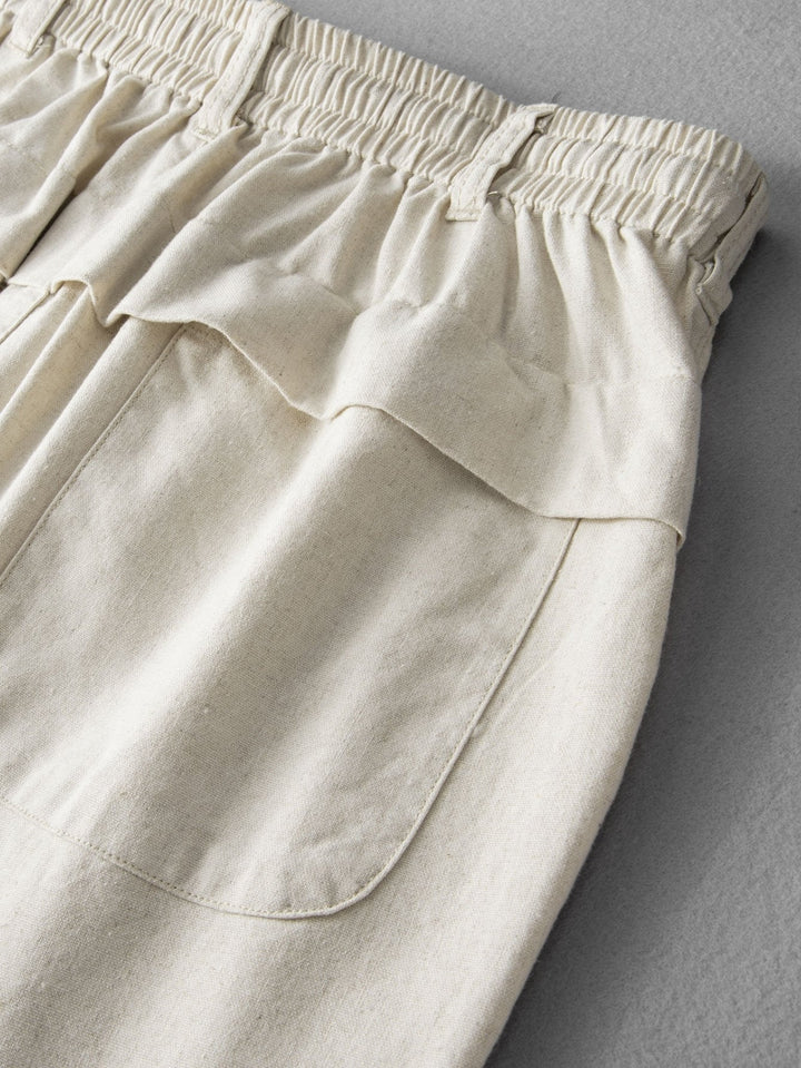 Bo | Linnen Katoenen Broek Straight Leg
