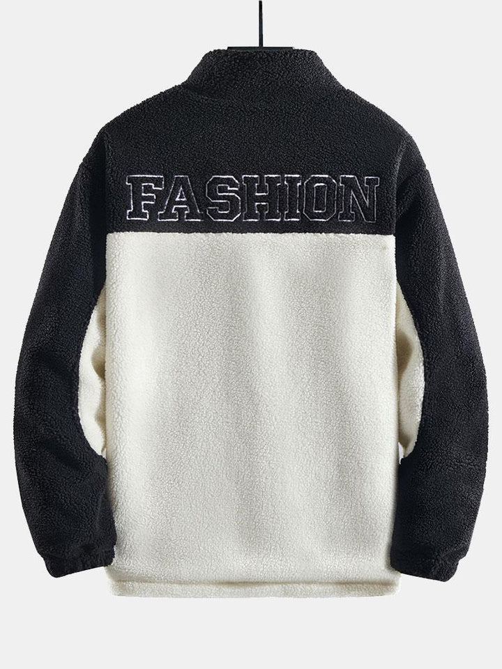 Sander | Teddyfleece jack met patchwork