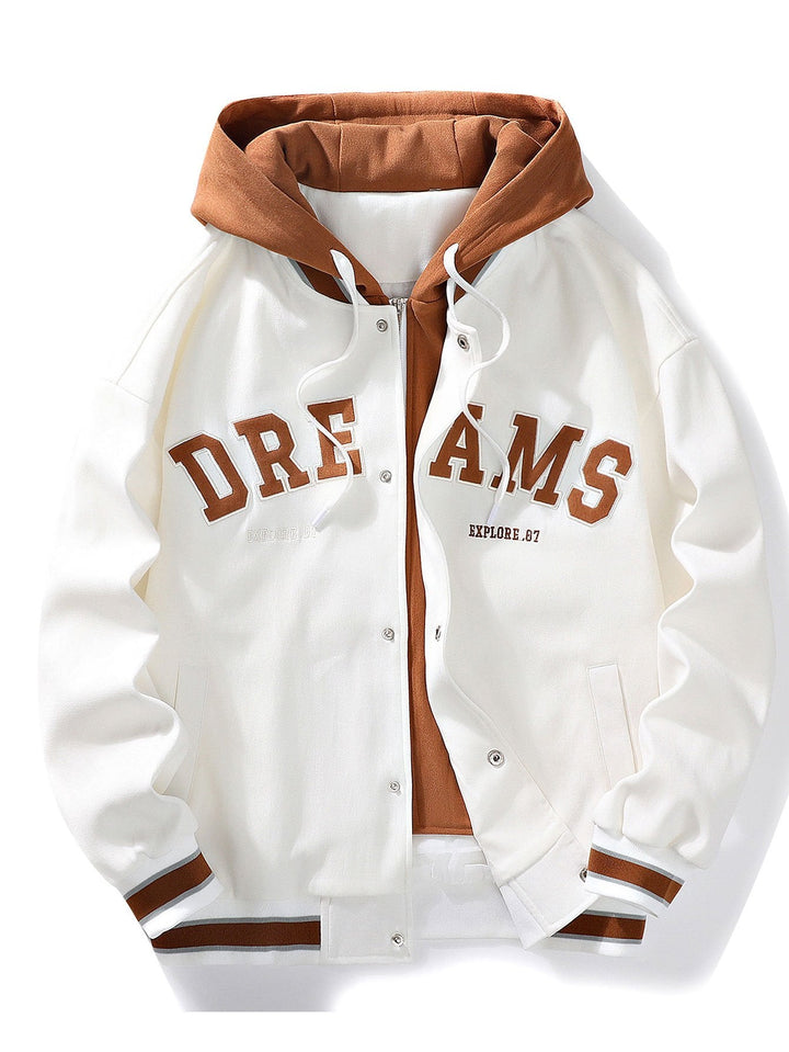 Klaas | Baseball jack met capuchon en knoopsluiting