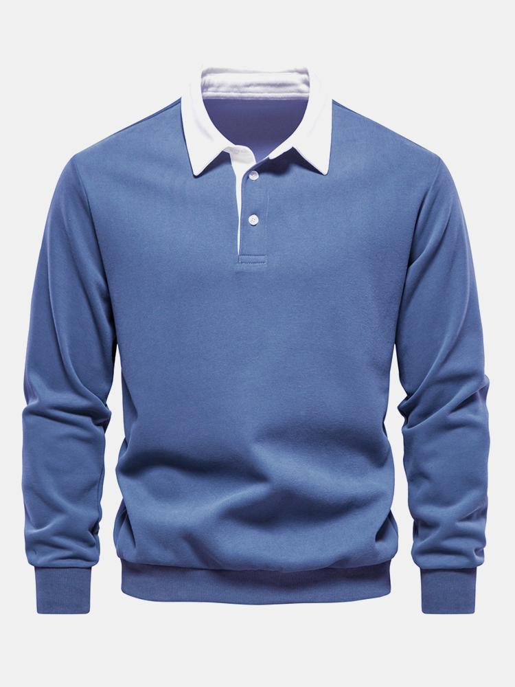 Noud | Sweater met contrastdetails en polokraag