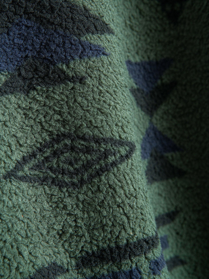 Floris | Teddyfleece jas met azteekse print