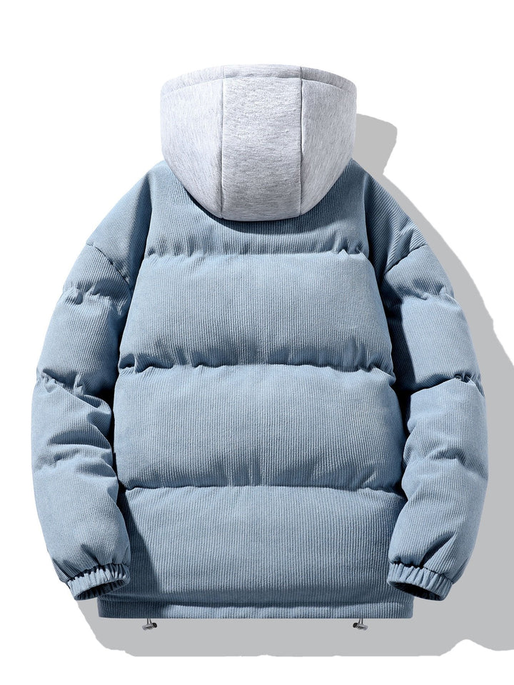 Lucas | 2-in-1 puffer jas met corduroy capuchon