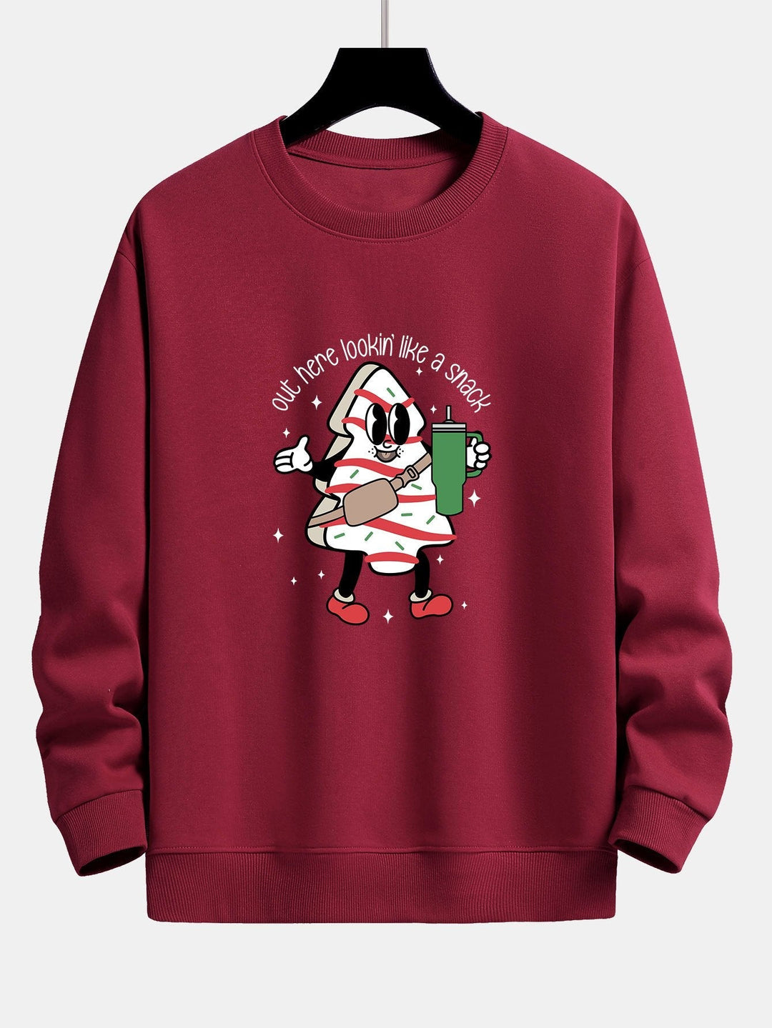 Dirk | Kerstsweater met koekmannetjesprint en relaxte pasvorm