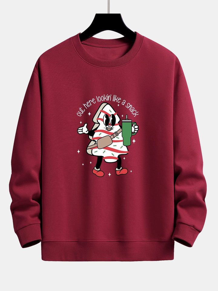 Dirk | Kerstsweater met koekmannetjesprint en relaxte pasvorm