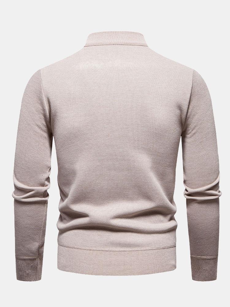 Richard | Relaxed-fit trui met hoge kraag en rits