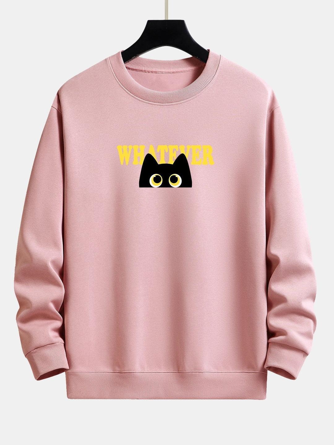 Harm | Sweater met zwarte kat en tekstopdruk en relaxte pasvorm