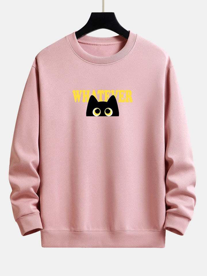 Harm | Sweater met zwarte kat en tekstopdruk en relaxte pasvorm