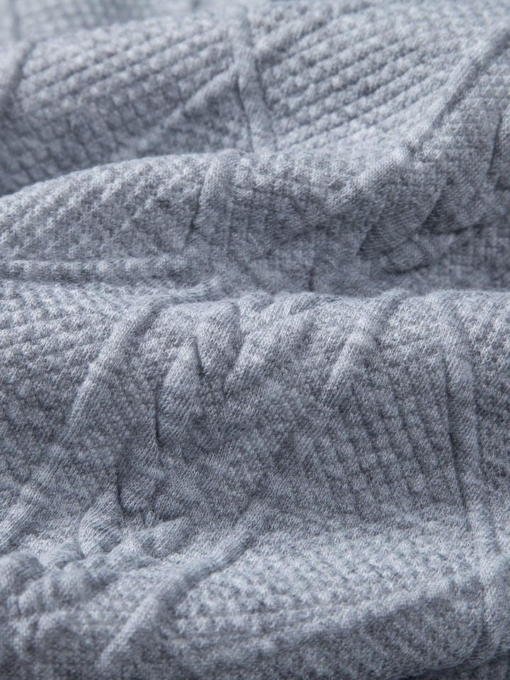 Lodewijk | Hoodie met geometrisch jacquarddessin en relaxte pasvorm