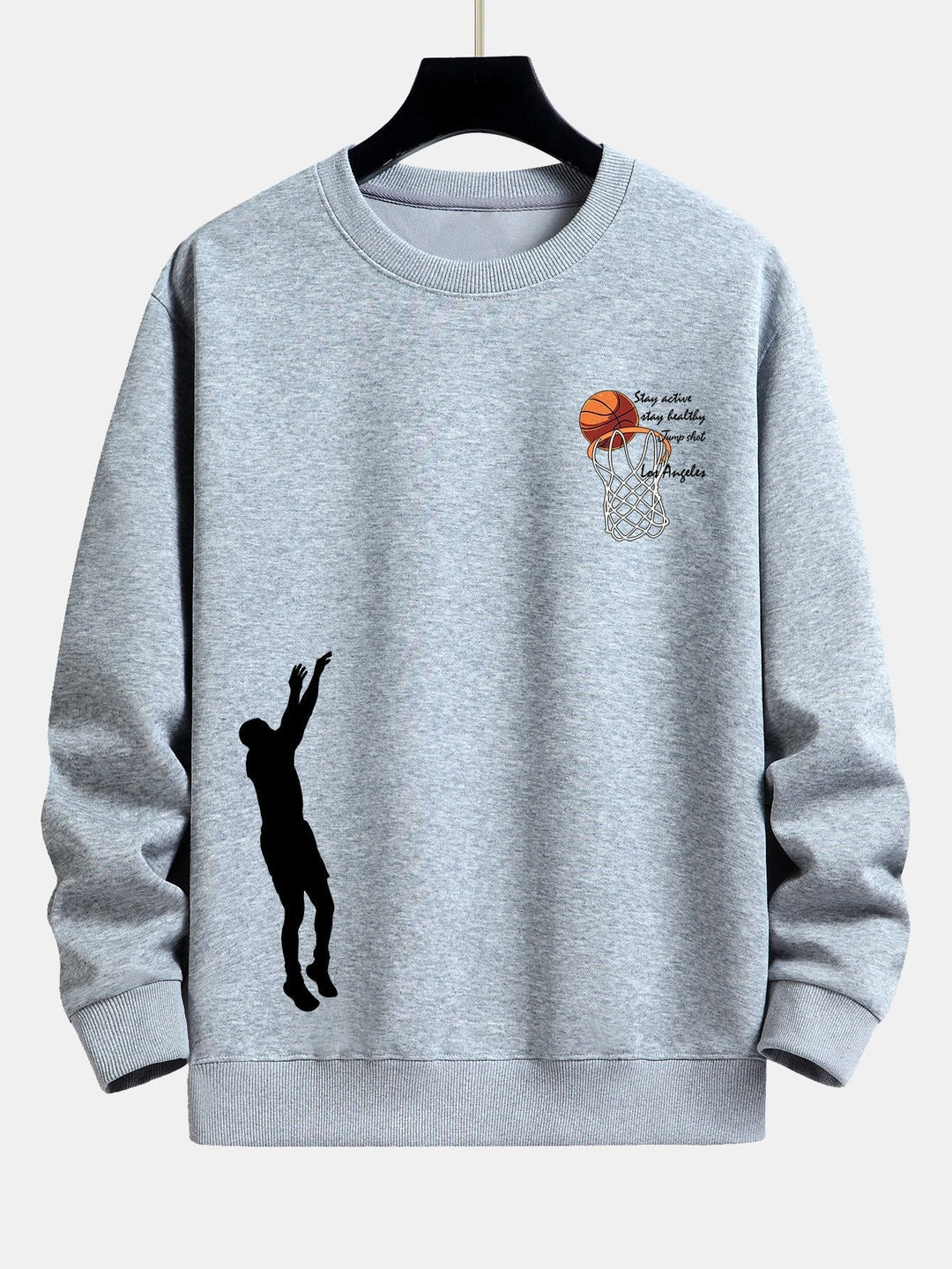 Pepijn | Sweater met basketbalprint en relaxte pasvorm