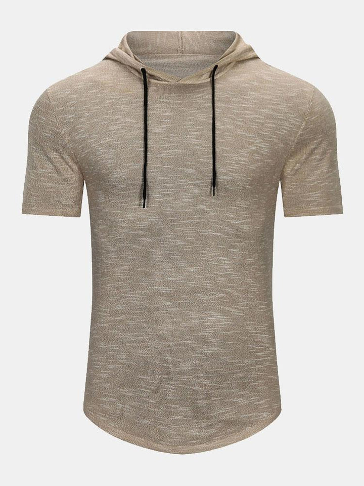 Eduard | Slim-fit gebreid T-shirt met capuchon
