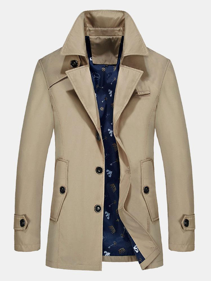 Wim | Trenchcoat van middellange lengte