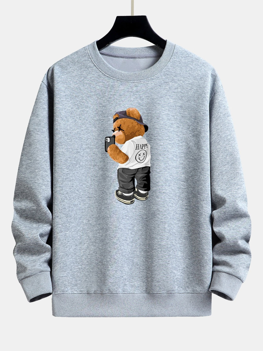 Bram | Sweater met speelse beerprint en relaxte pasvorm