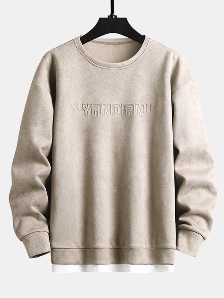 Alexander | 2-in-1 sweater in suèdelook met ronde hals