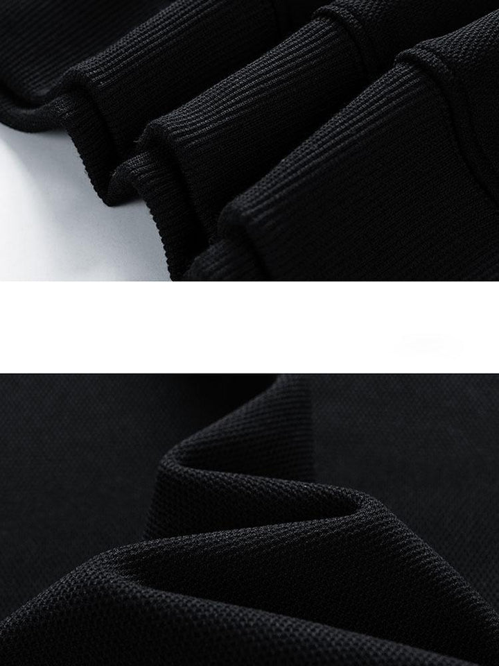 Finn | Polosweater met contrastdetails en wafelstructuur en relaxte pasvorm