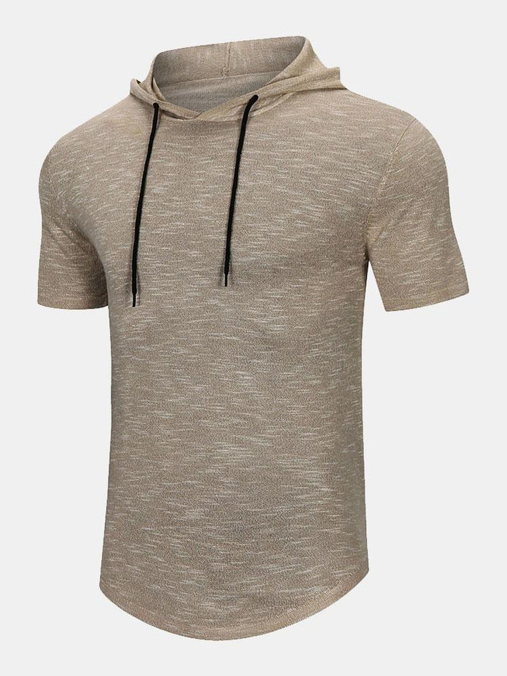 Eduard | Slim-fit gebreid T-shirt met capuchon