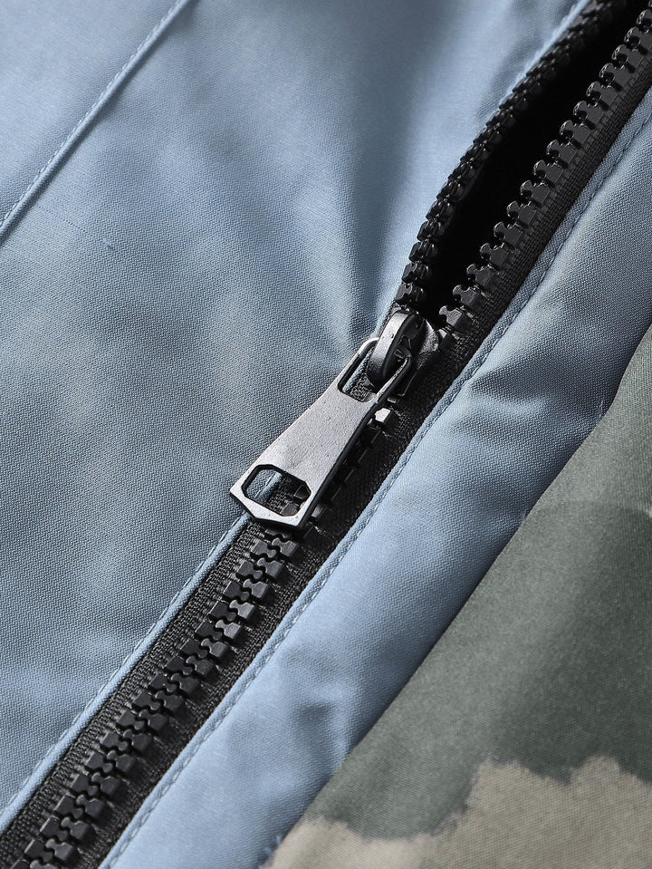 Robert | Puffer jas met camouflagevoering