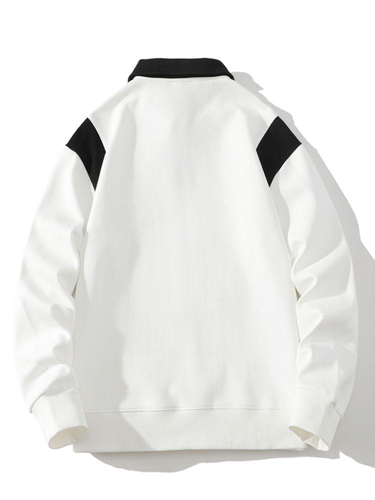 Tobias | Polosweater met contrastdetails