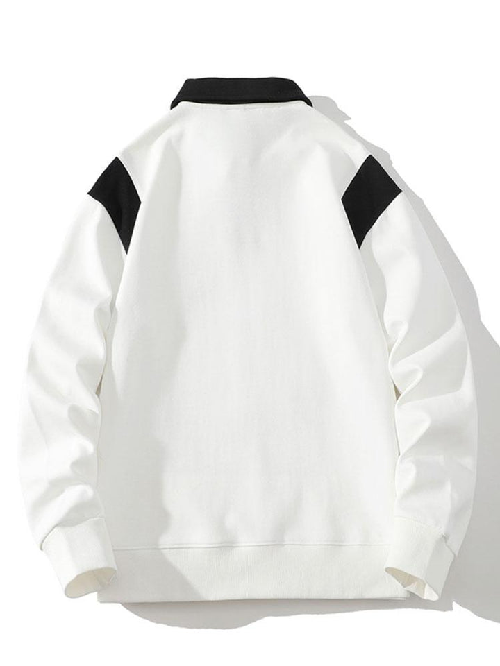 Tobias | Polosweater met contrastdetails