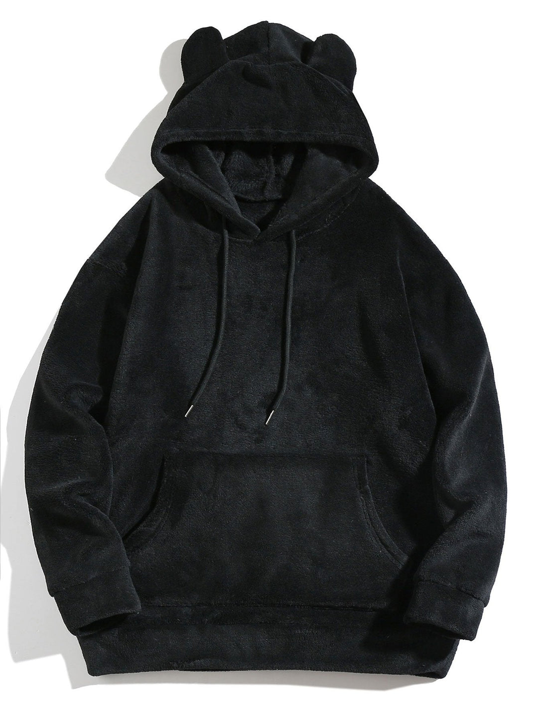 Reinier | Hoodie van teddyfleece met oortjes en relaxte pasvorm