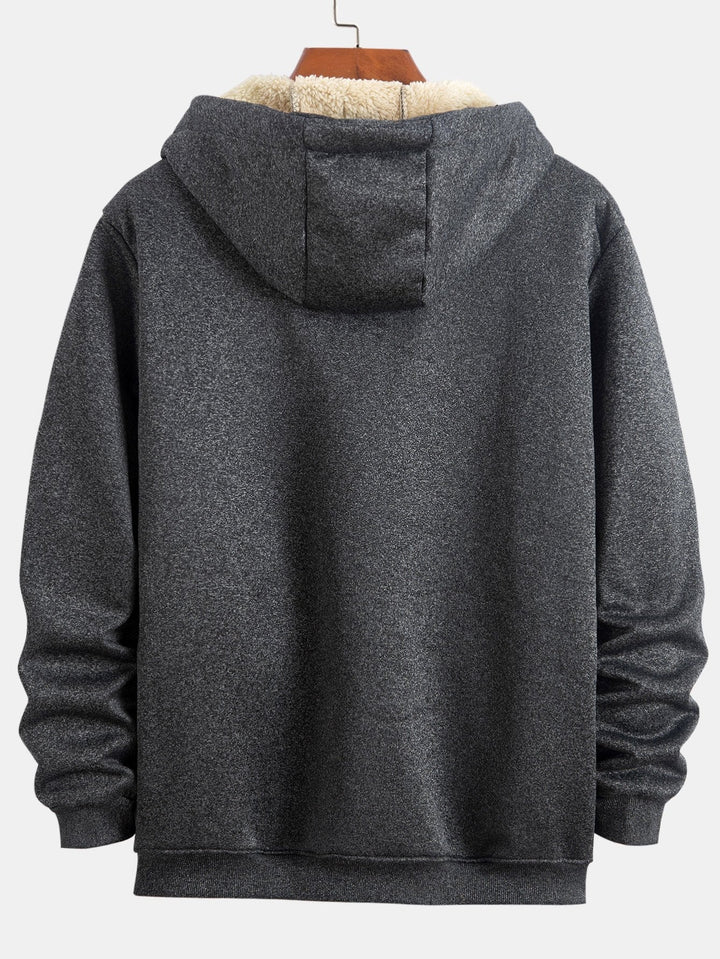 Gert | Hoodie met teddyvoering en ritssluiting