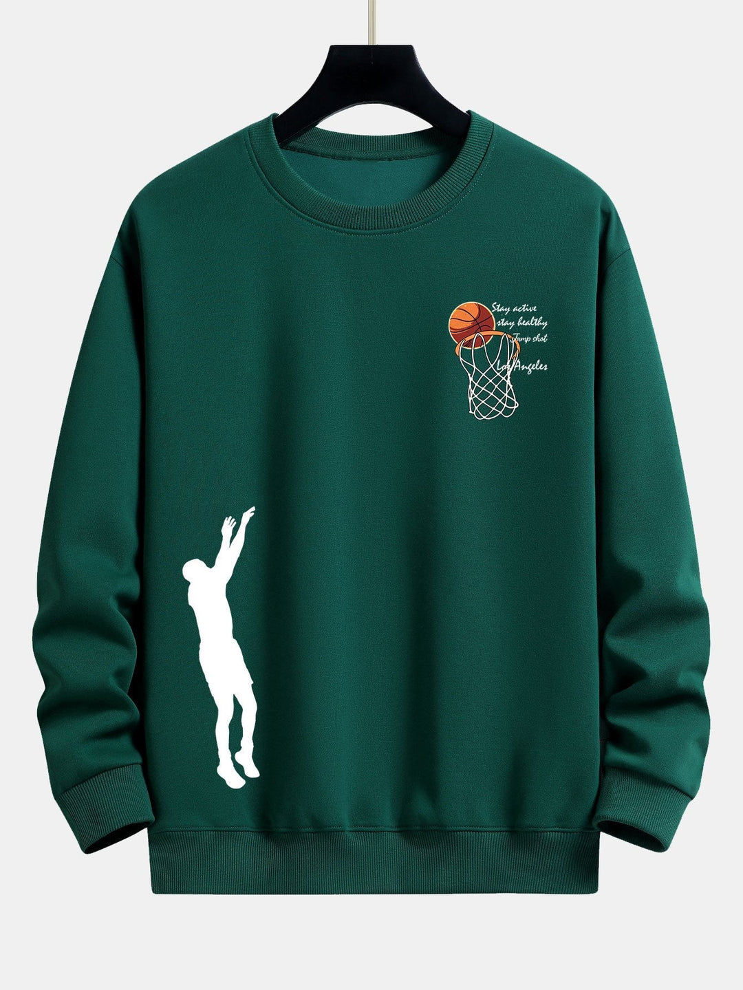 Pepijn | Sweater met basketbalprint en relaxte pasvorm