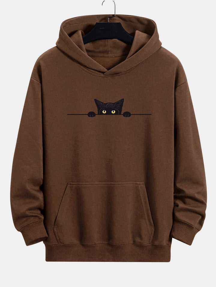 Otto | Hoodie met zwarte kattenprint en relaxte pasvorm