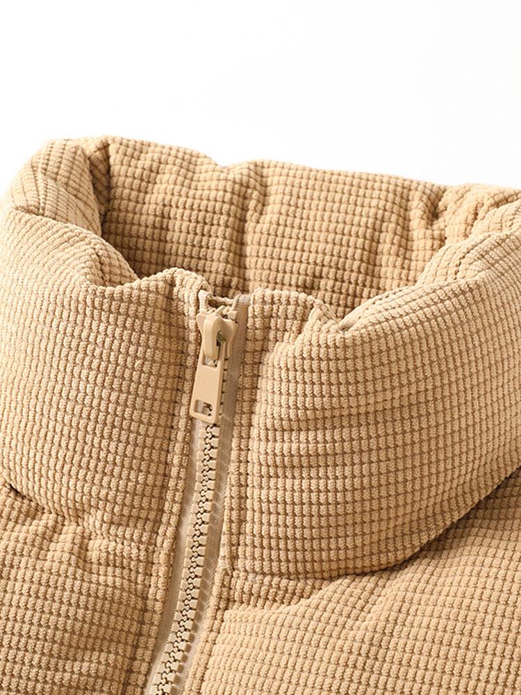 Tobias | Corduroy puffer jas met rits