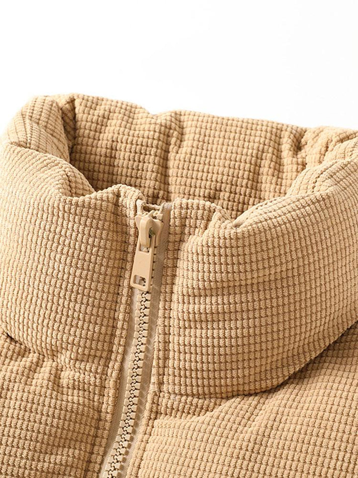 Tobias | Corduroy puffer jas met rits