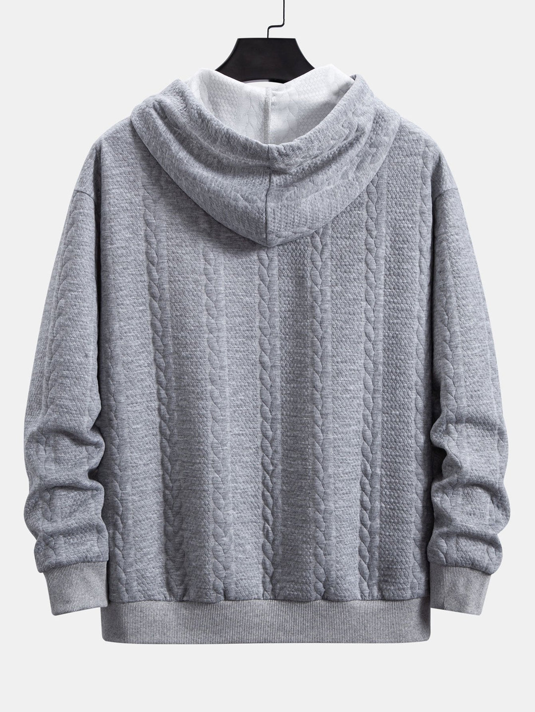 Ties | Hoodie met jacquarddessin, tarwemotief en relaxte pasvorm