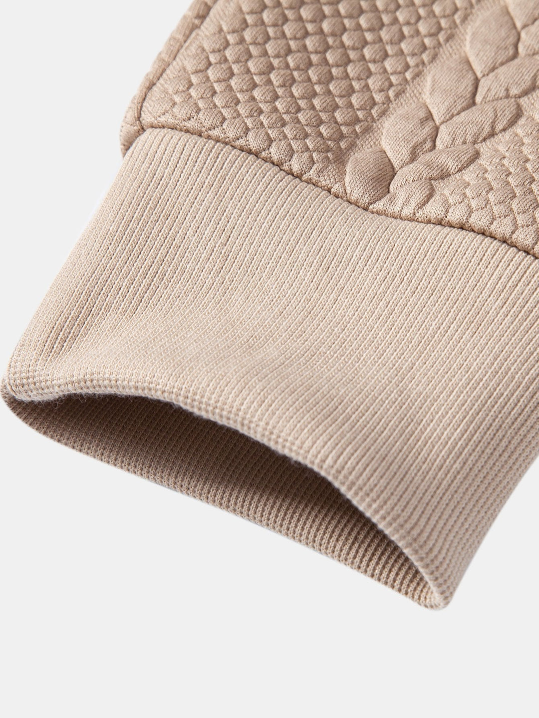 Ties | Hoodie met jacquarddessin, tarwemotief en relaxte pasvorm