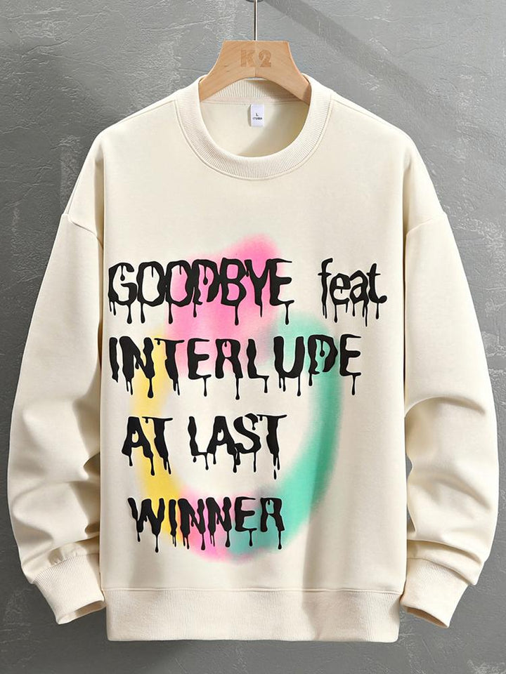 Sven | Sweater met graffiti-tekstprint