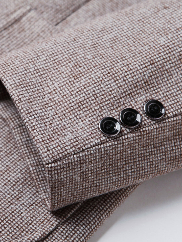 Ties | Blazer met fijne ruit in wollook