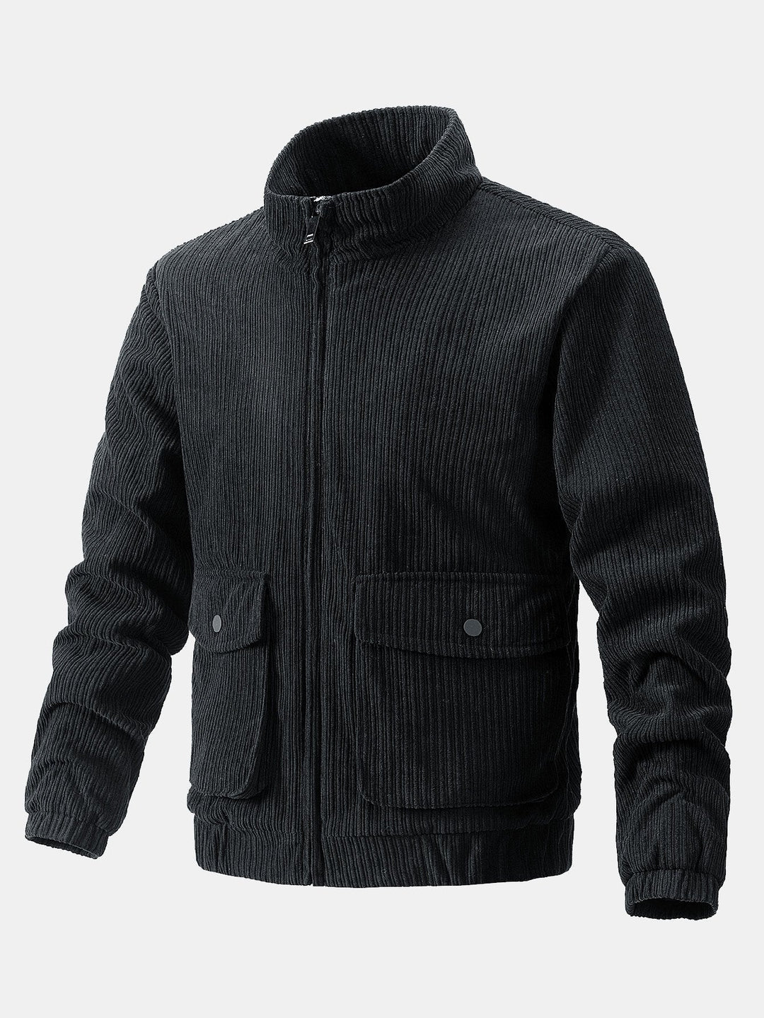 Dave | Corduroy jack met trechterkraag en rits