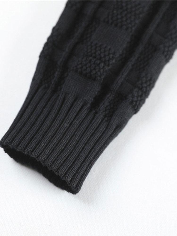 Gerard | Slim-fit trui met capuchon en ruitpanelen