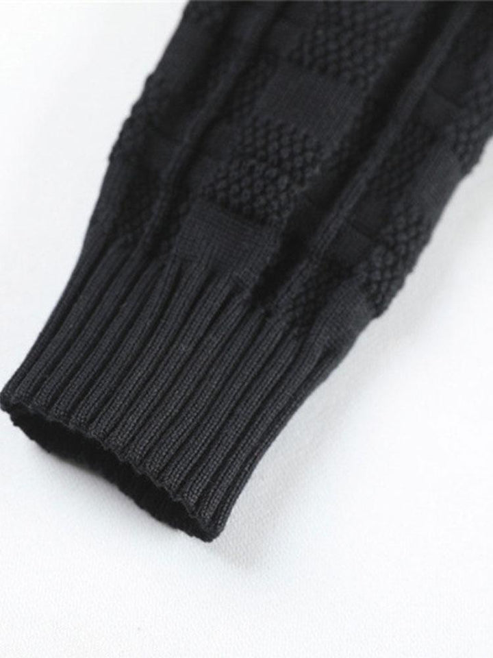 Gerard | Slim-fit trui met capuchon en ruitpanelen