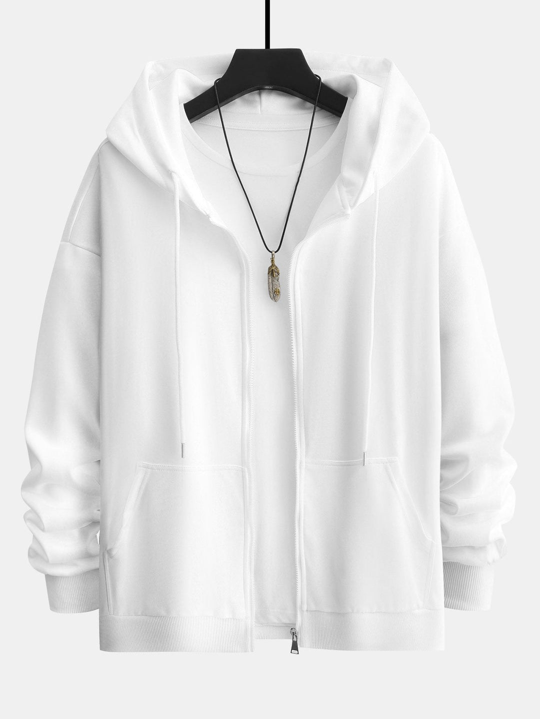 Berend | Basic hoodie met ritssluiting en relaxte pasvorm
