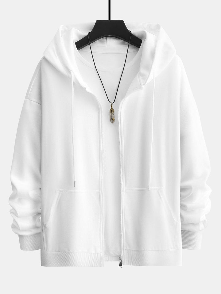 Berend | Basic hoodie met ritssluiting en relaxte pasvorm