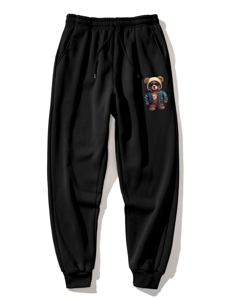 Michel | Joggingbroek met Beer in Leren Jack
