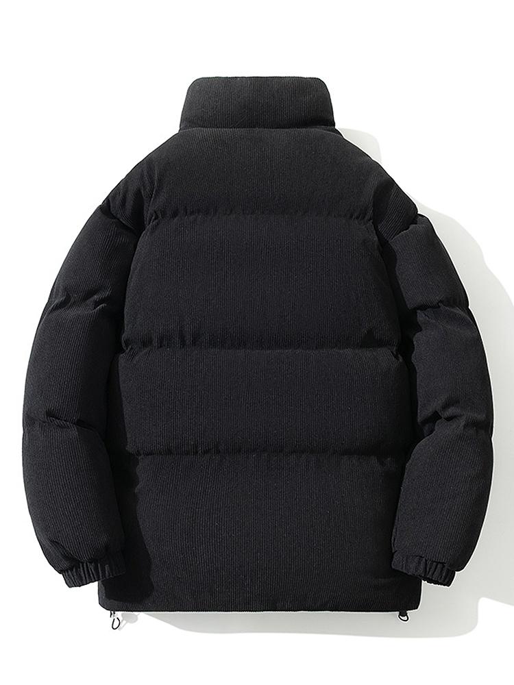 Jasper | Corduroy puffer jas met coltrechterkraag