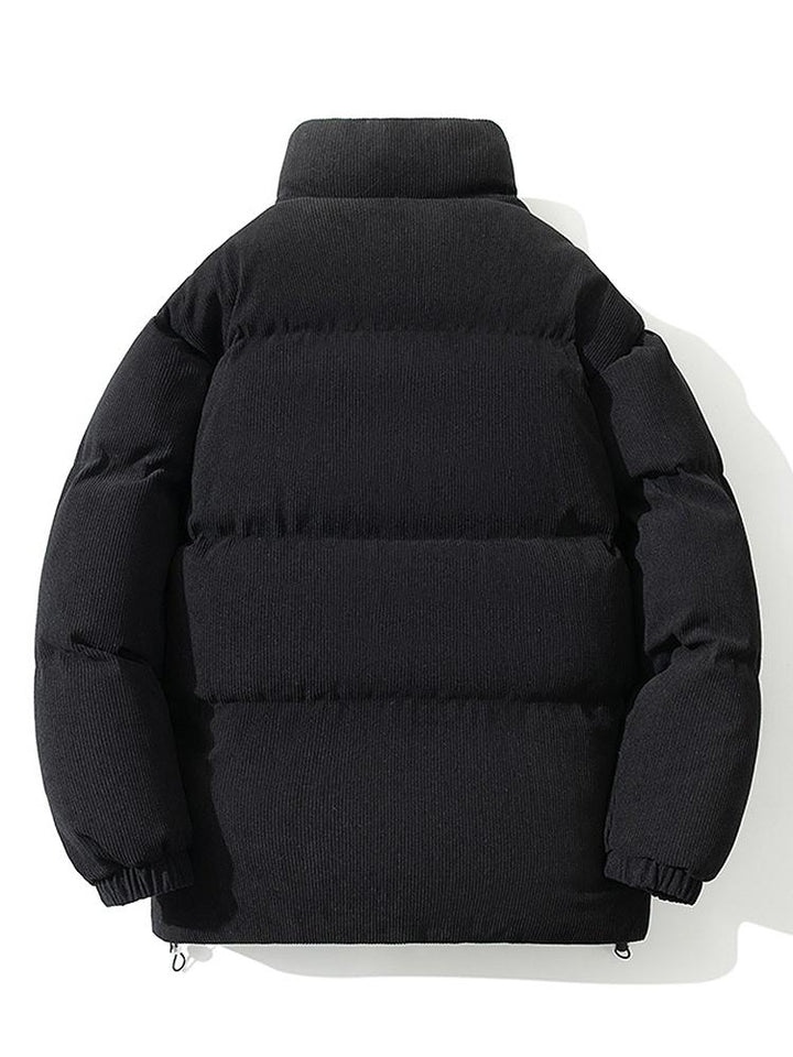 Jasper | Corduroy puffer jas met coltrechterkraag