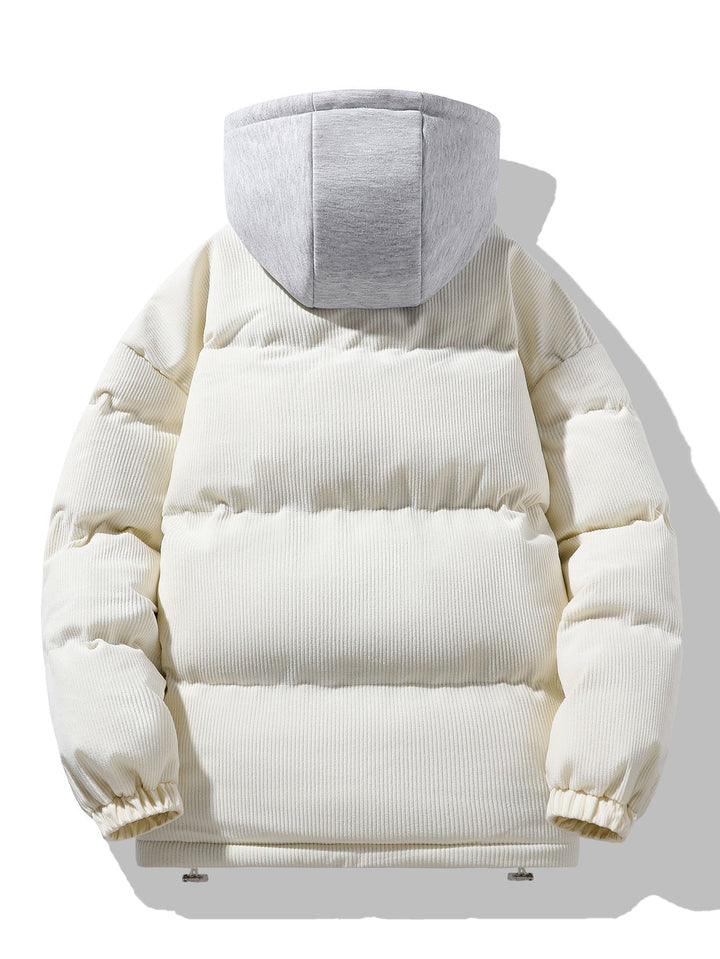 Lucas | 2-in-1 puffer jas met corduroy capuchon