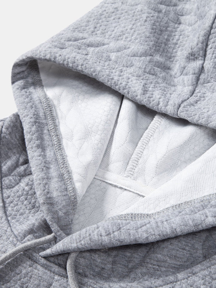 Ties | Hoodie met jacquarddessin, tarwemotief en relaxte pasvorm