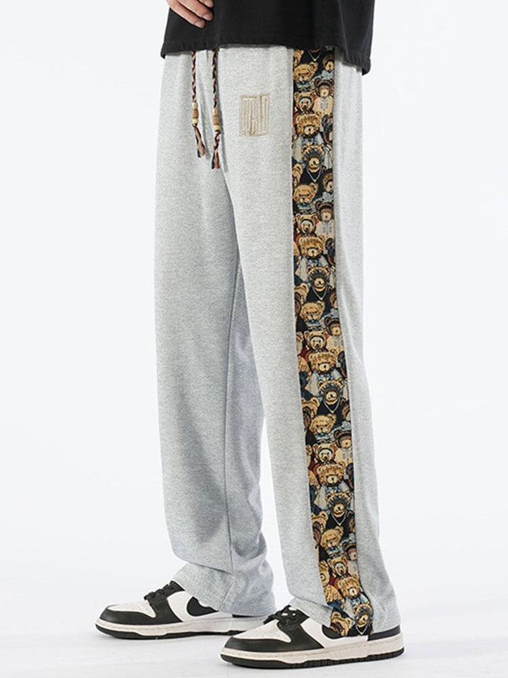 Hidde | Straight Leg Broek met Beer Print
