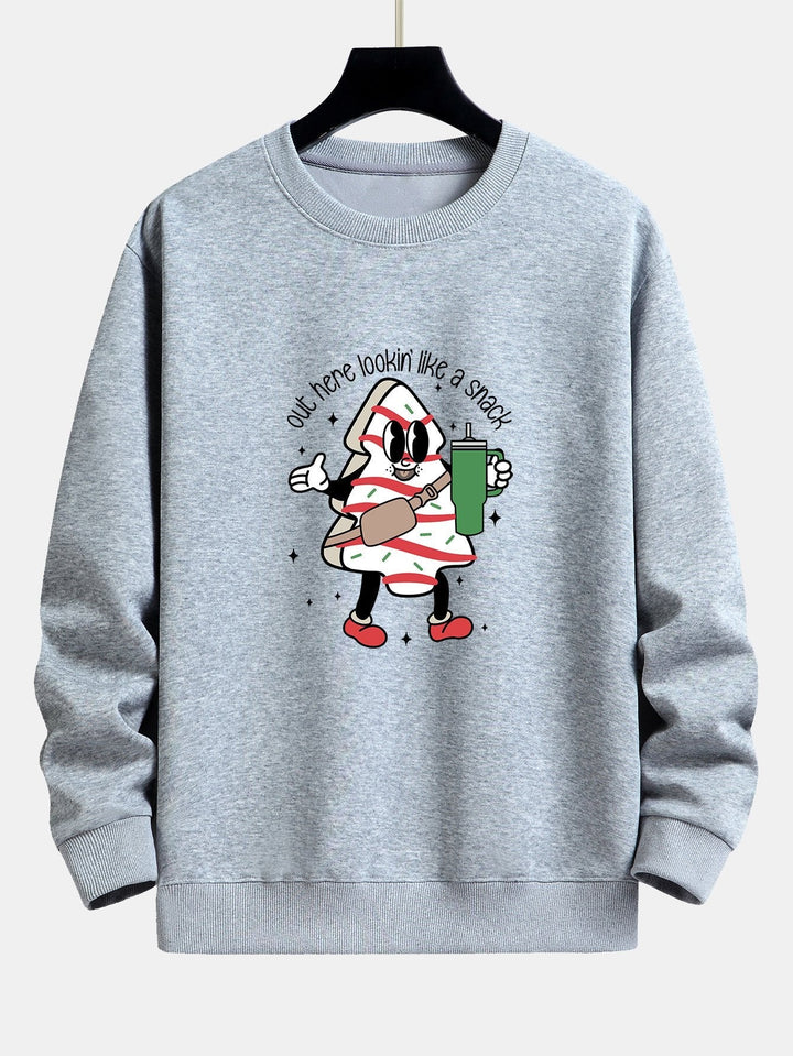 Dirk | Kerstsweater met koekmannetjesprint en relaxte pasvorm