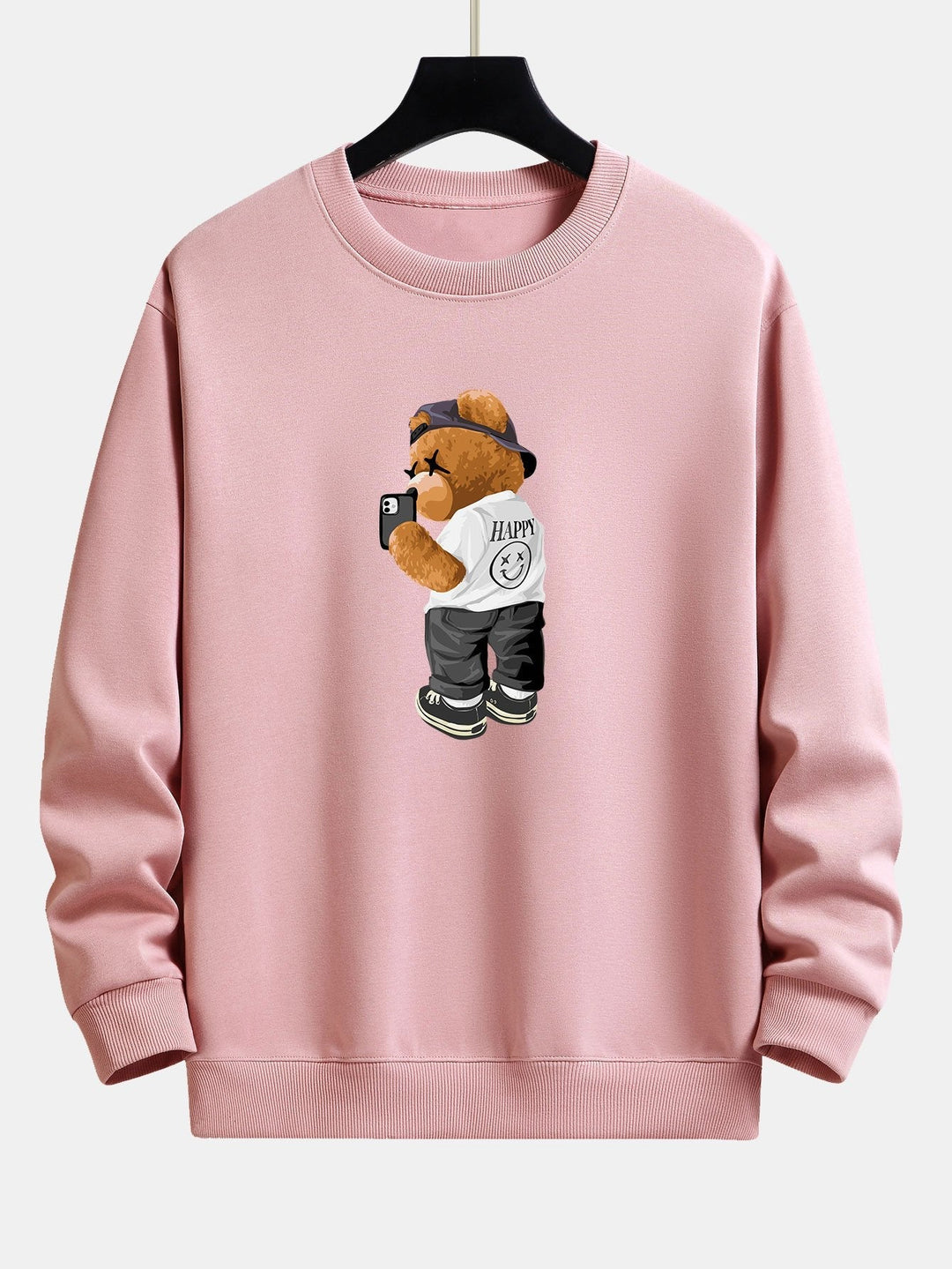 Bram | Sweater met speelse beerprint en relaxte pasvorm