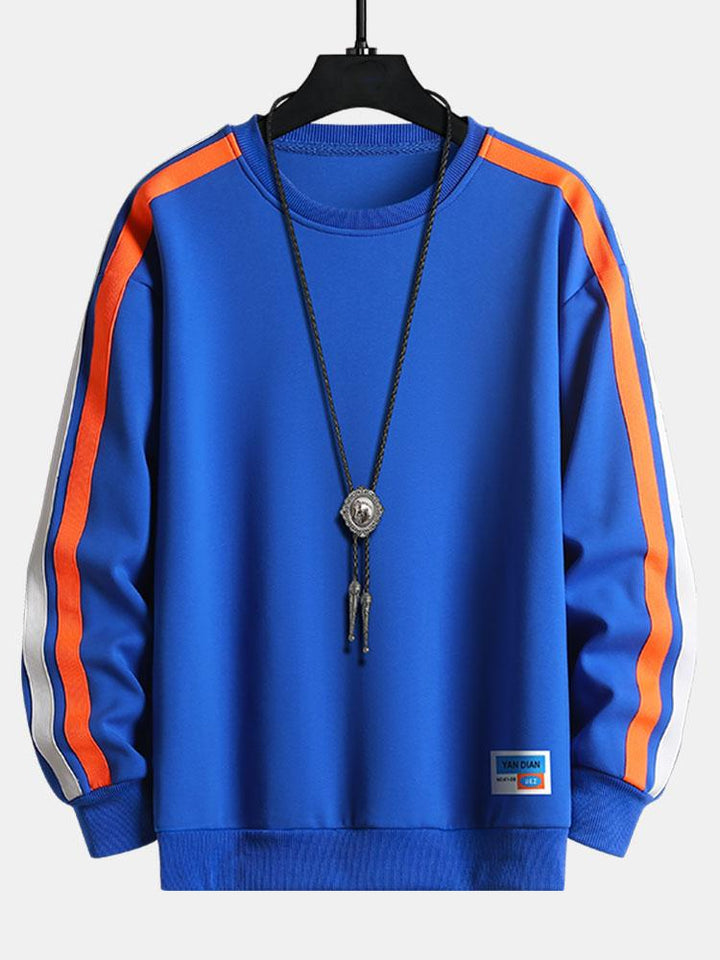 Benjamin | Sweater met contrastbanden en ronde hals