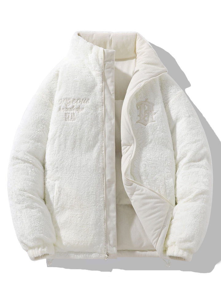 Martijn | Omkeerbare teddy corduroy jas