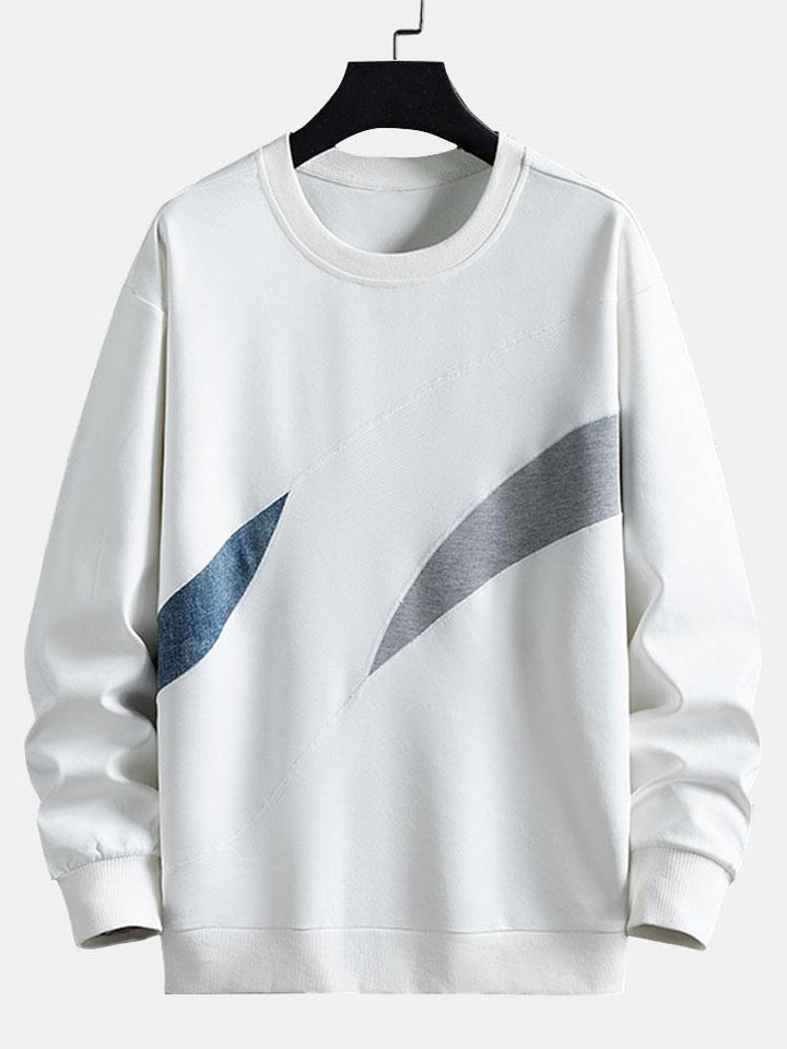 Freek | Sweater met kleurvlakken en ronde hals