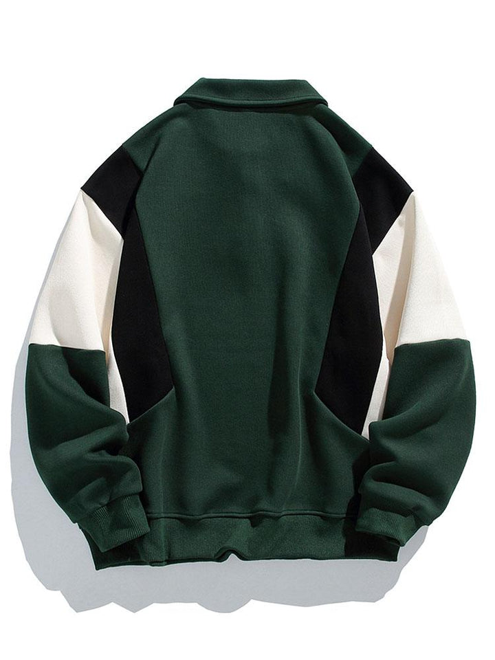 Pim | Polosweater met kleurvlakken en relaxte pasvorm