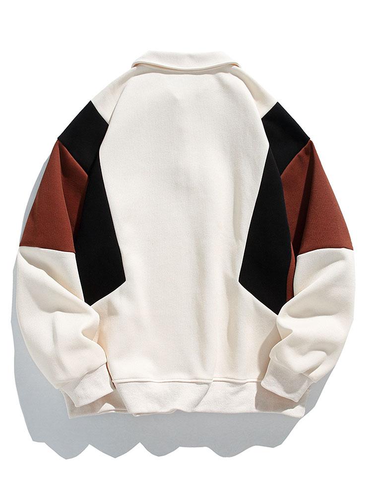 Pim | Polosweater met kleurvlakken en relaxte pasvorm